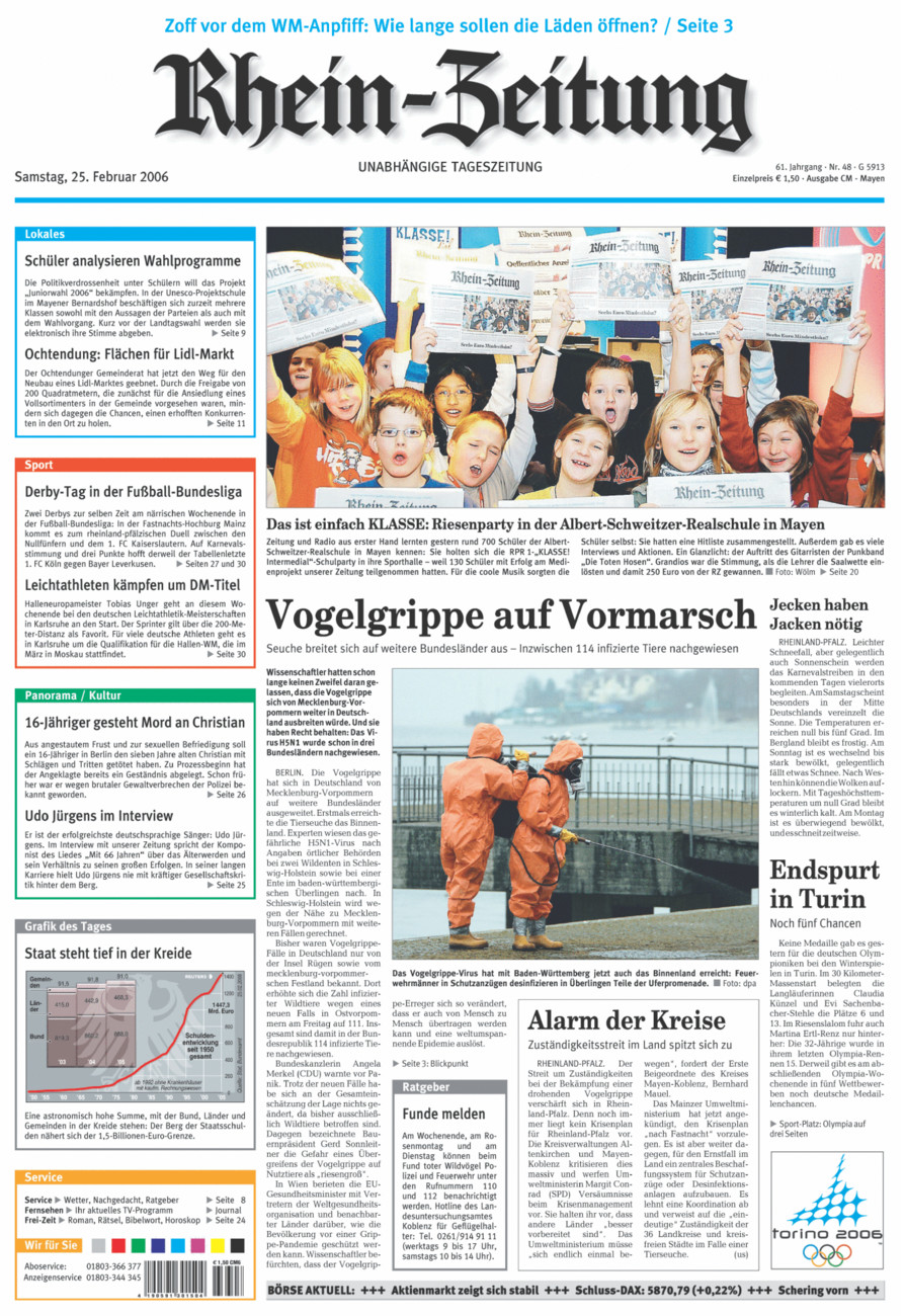 Rhein-Zeitung Andernach & Mayen vom Samstag, 25.02.2006