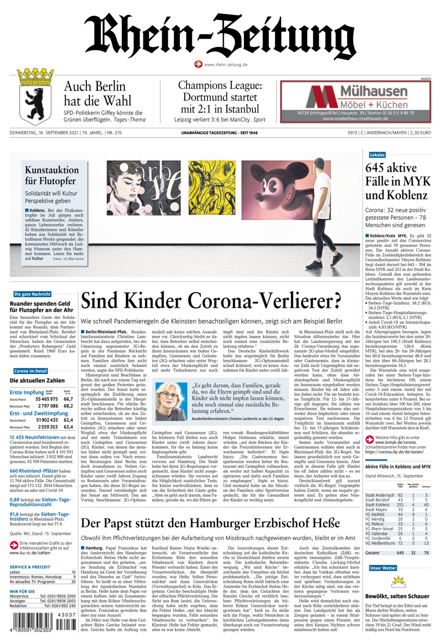 Rhein-Zeitung Andernach & Mayen vom Donnerstag, 16.09.2021