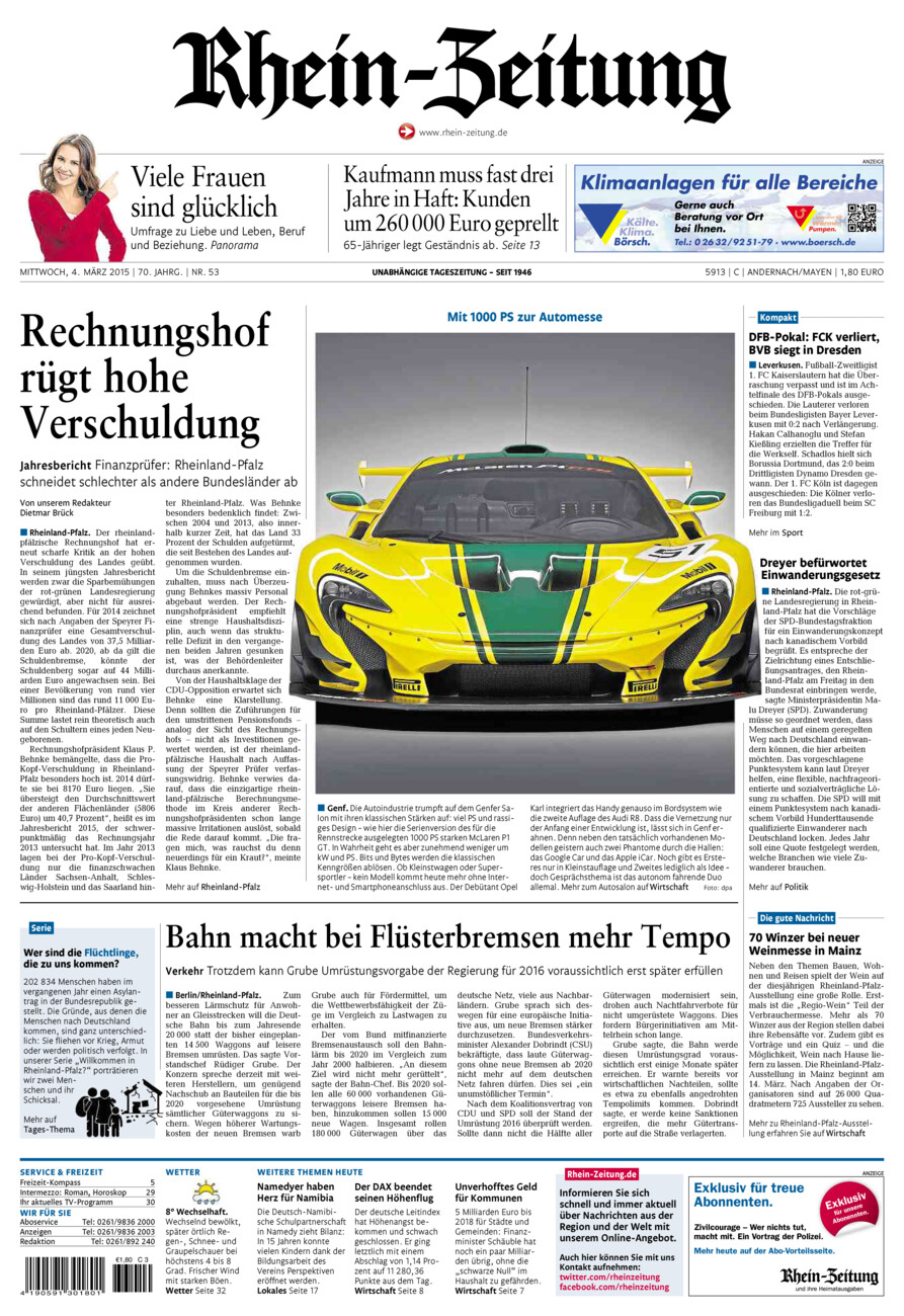 Rhein-Zeitung Andernach & Mayen vom Mittwoch, 04.03.2015