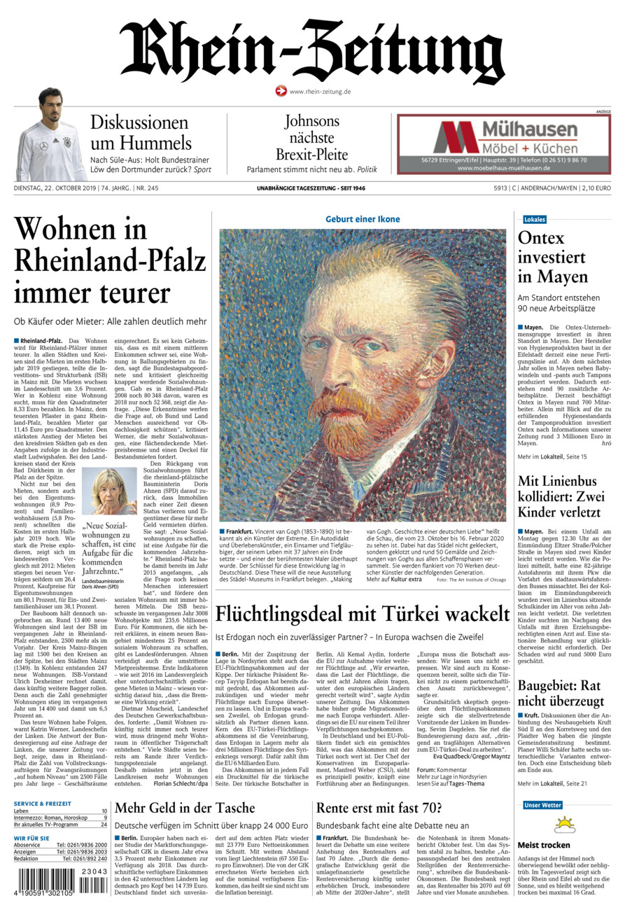 Rhein-Zeitung Andernach & Mayen vom Dienstag, 22.10.2019