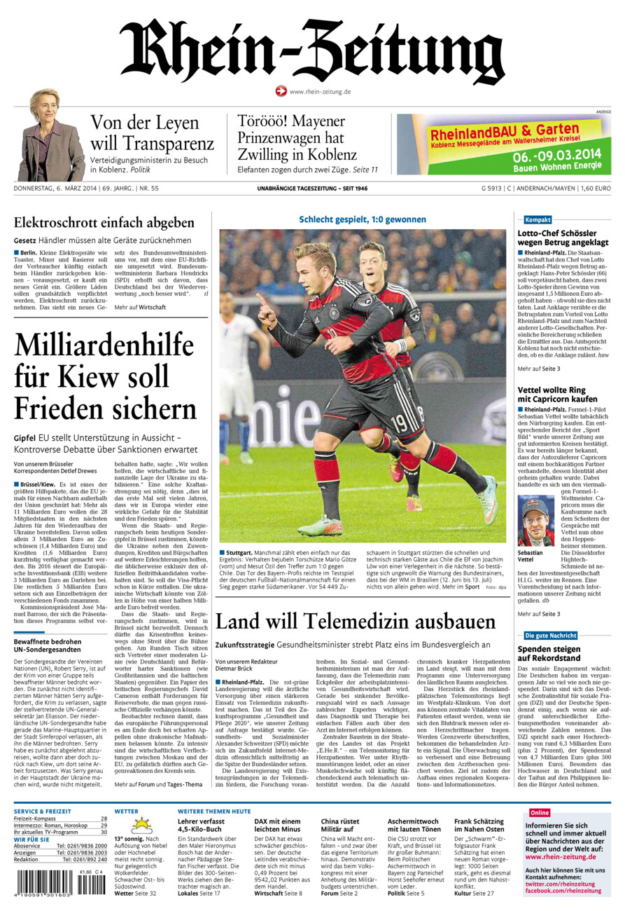 Rhein-Zeitung Andernach & Mayen vom Donnerstag, 06.03.2014