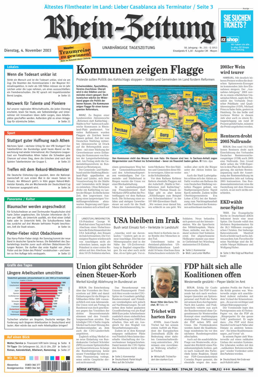 Rhein-Zeitung Andernach & Mayen vom Dienstag, 04.11.2003