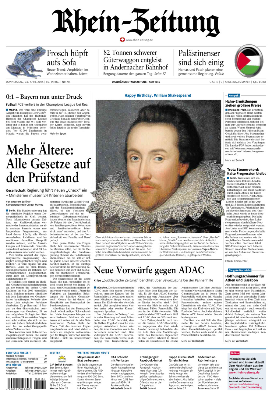 Rhein-Zeitung Andernach & Mayen vom Donnerstag, 24.04.2014