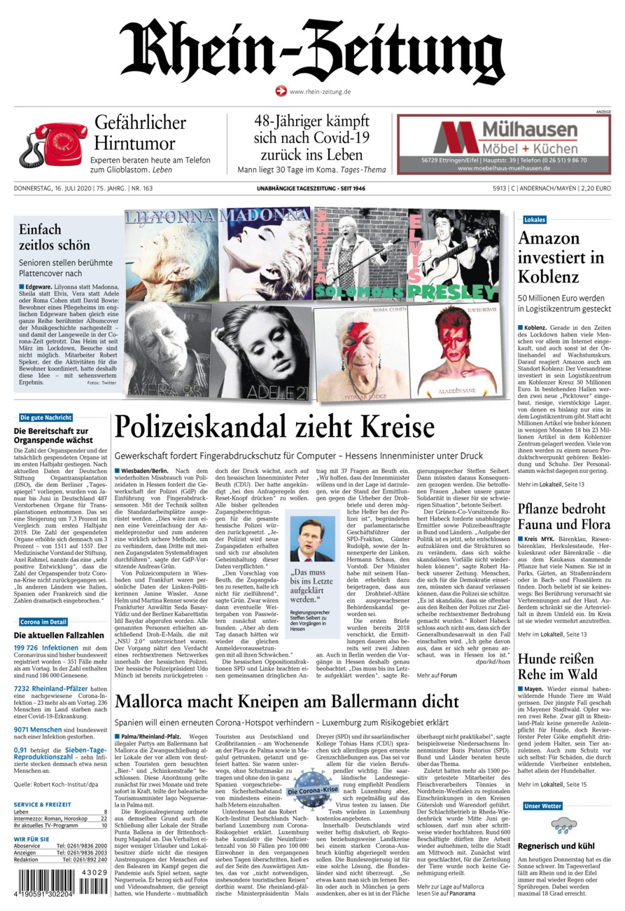 Rhein-Zeitung Andernach & Mayen vom Donnerstag, 16.07.2020