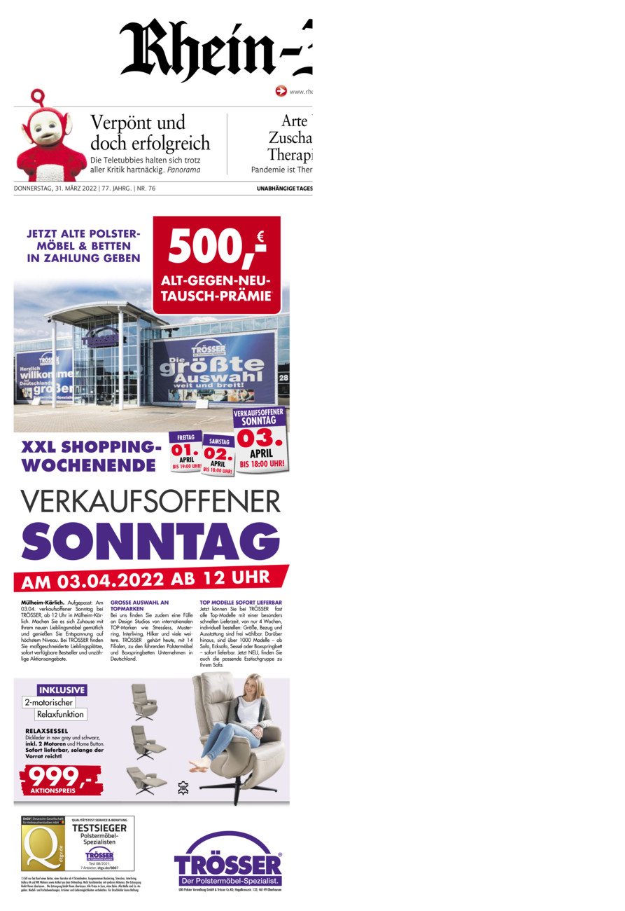 Rhein-Zeitung Andernach & Mayen vom Donnerstag, 31.03.2022