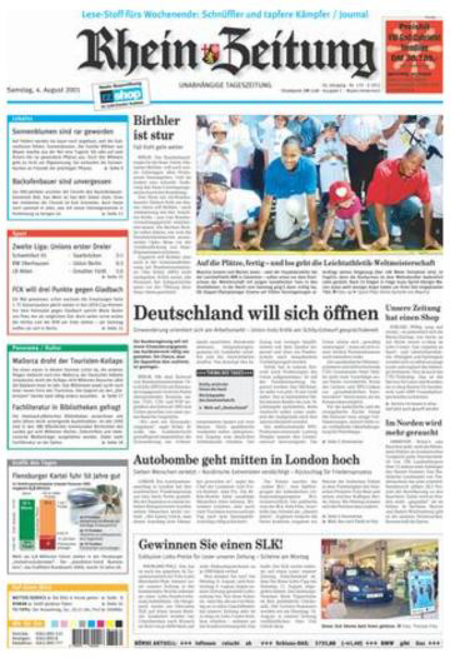 Rhein-Zeitung Andernach & Mayen vom Samstag, 04.08.2001