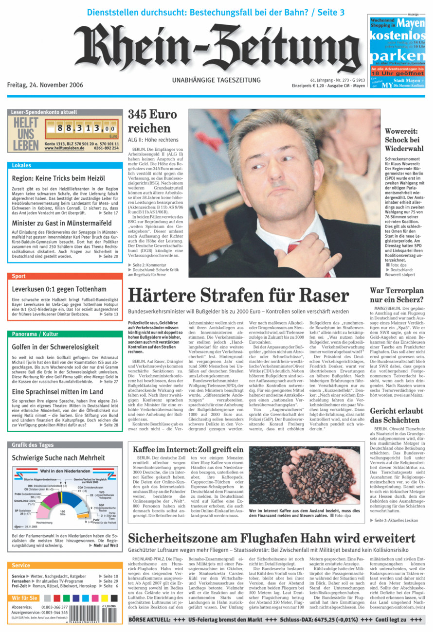 Rhein-Zeitung Andernach & Mayen vom Freitag, 24.11.2006