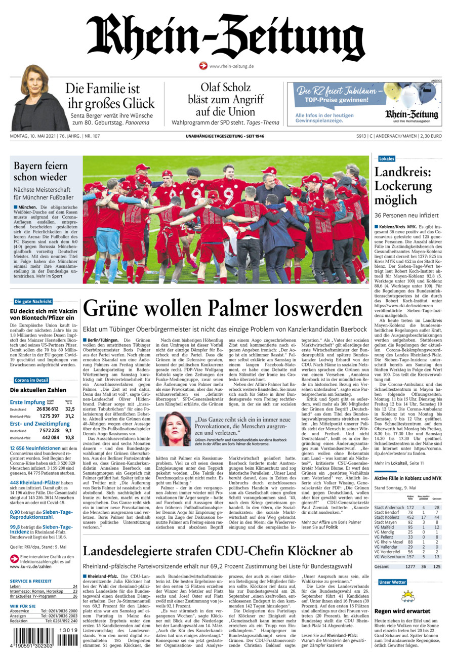 Rhein-Zeitung Andernach & Mayen vom Montag, 10.05.2021
