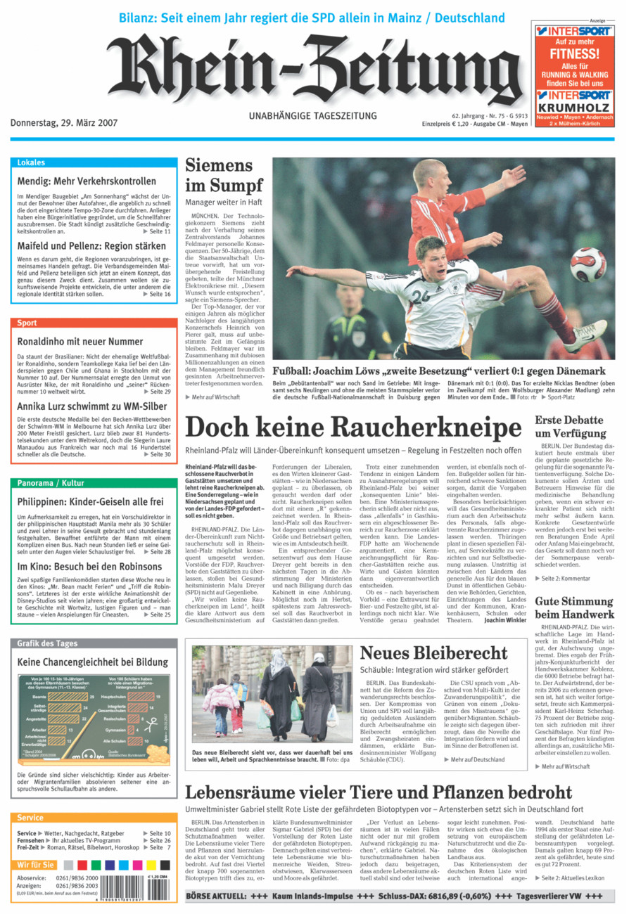 Rhein-Zeitung Andernach & Mayen vom Donnerstag, 29.03.2007