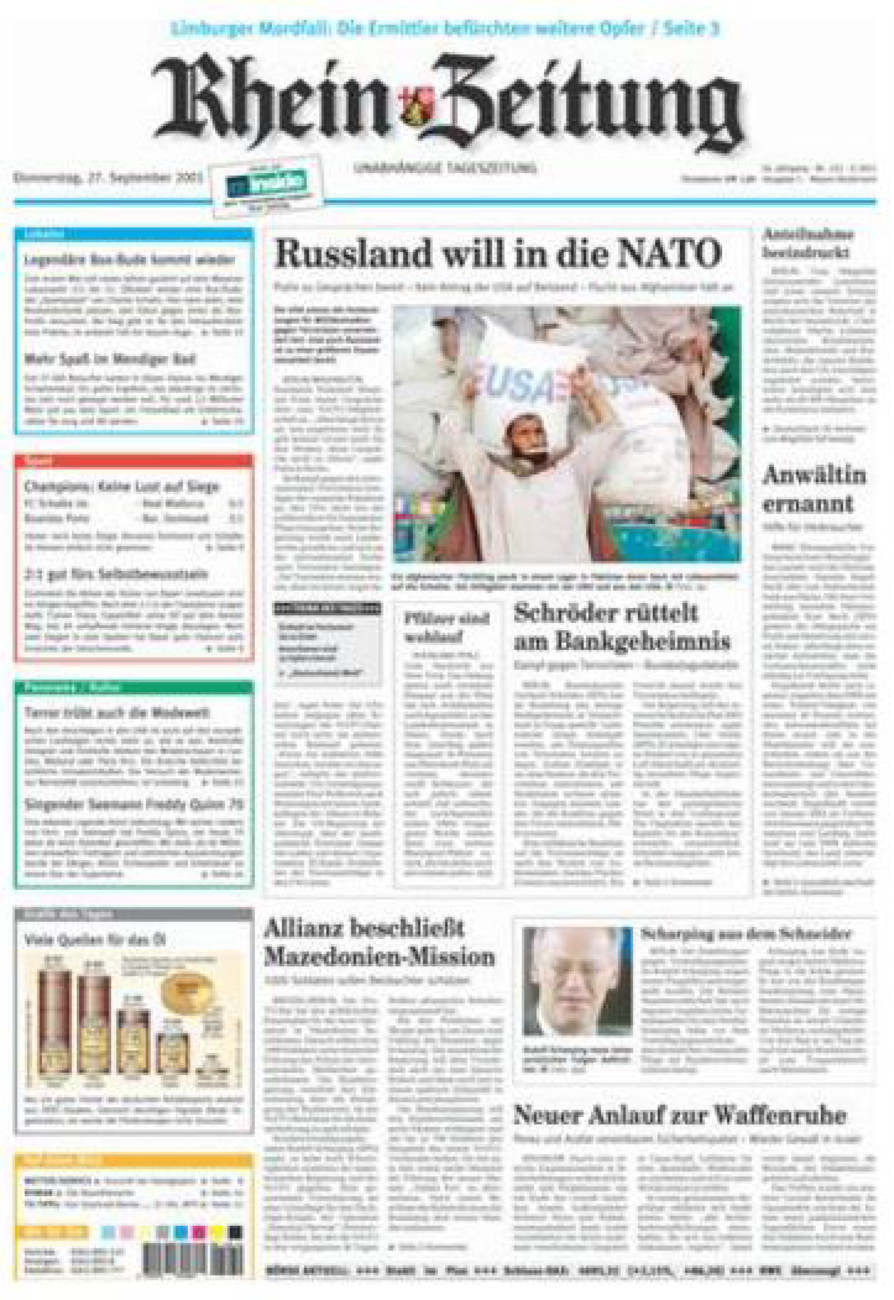 Rhein-Zeitung Andernach & Mayen vom Donnerstag, 27.09.2001