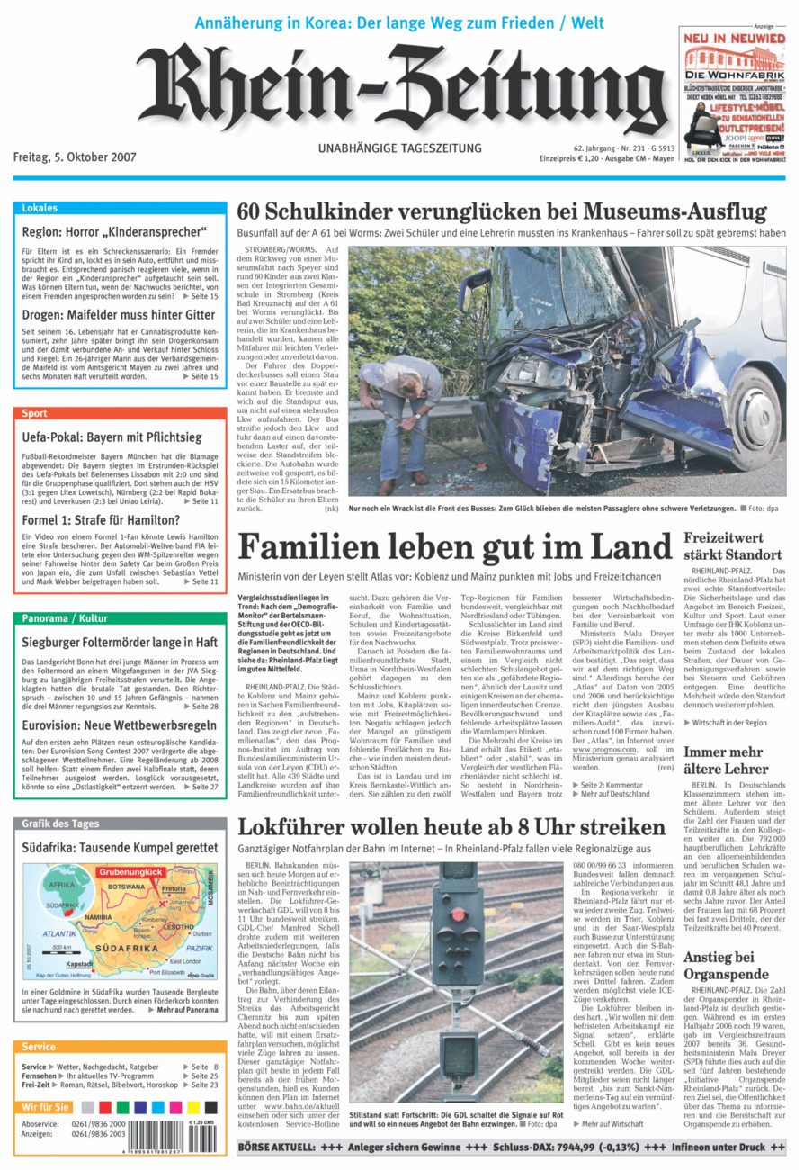 Rhein-Zeitung Andernach & Mayen vom Freitag, 05.10.2007
