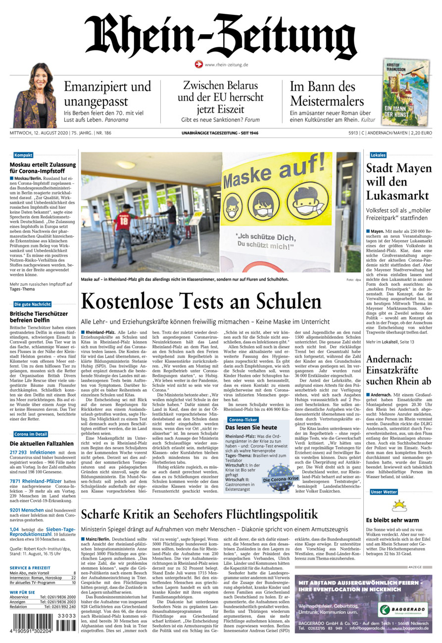 Rhein-Zeitung Andernach & Mayen vom Mittwoch, 12.08.2020