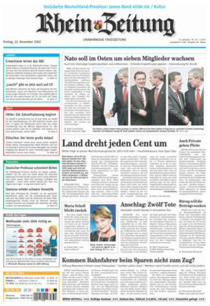Rhein-Zeitung Andernach & Mayen vom Freitag, 22.11.2002