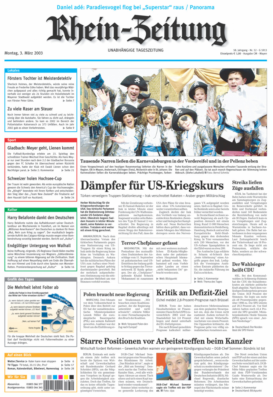 Rhein-Zeitung Andernach & Mayen vom Montag, 03.03.2003