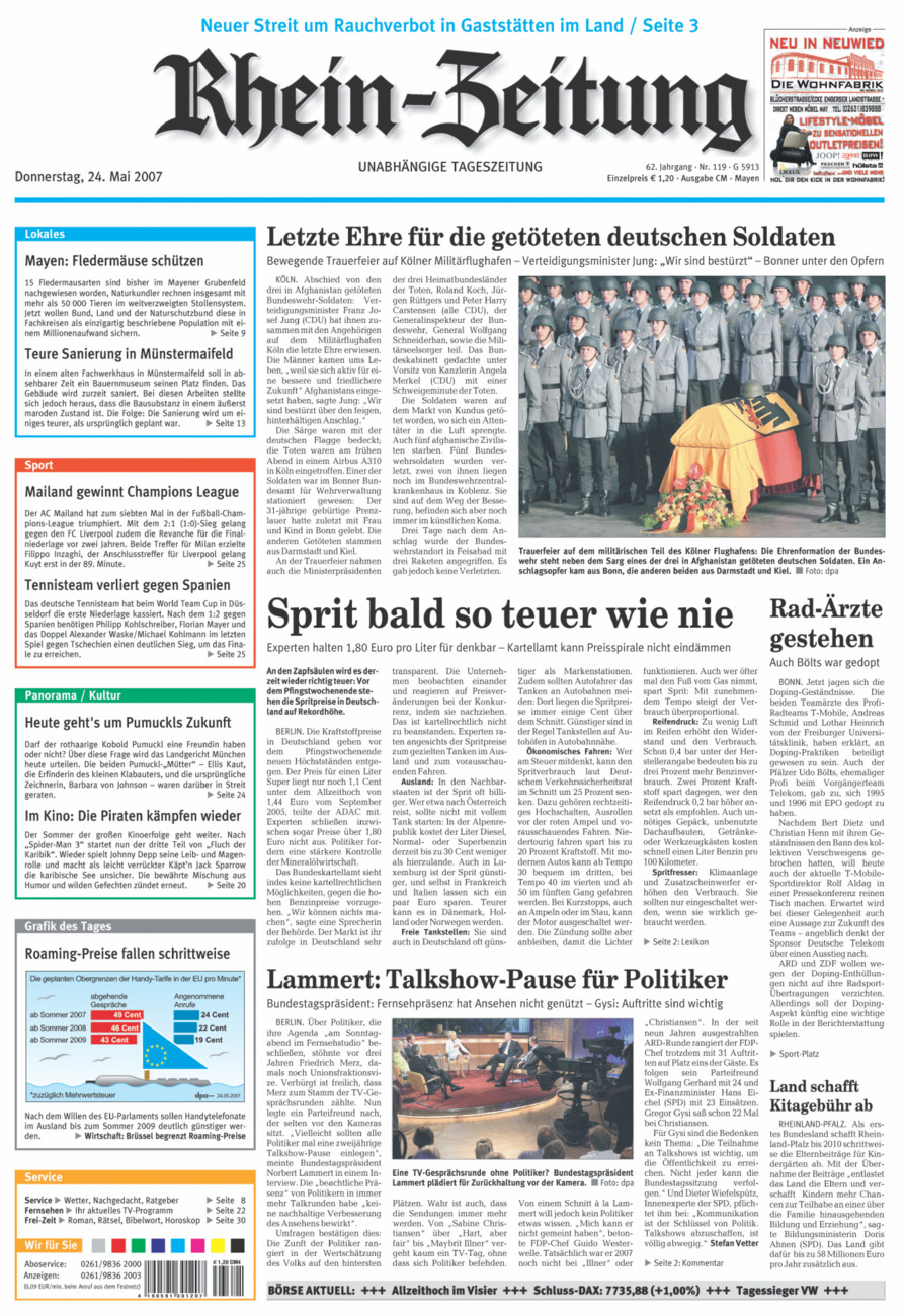 Rhein-Zeitung Andernach & Mayen vom Donnerstag, 24.05.2007