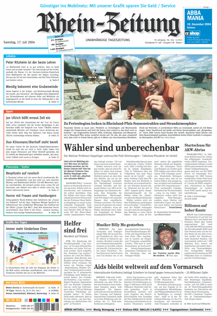 Rhein-Zeitung Andernach & Mayen vom Samstag, 17.07.2004