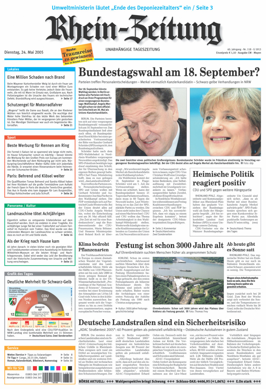 Rhein-Zeitung Andernach & Mayen vom Dienstag, 24.05.2005