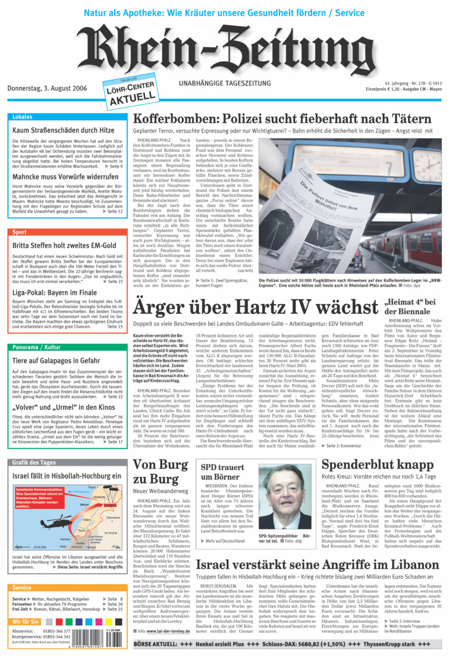Rhein-Zeitung Andernach & Mayen vom Donnerstag, 03.08.2006