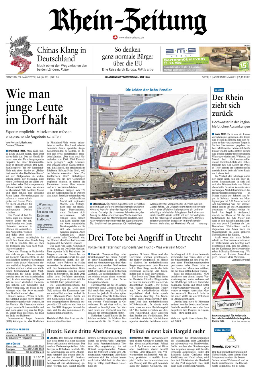 Rhein-Zeitung Andernach & Mayen vom Dienstag, 19.03.2019