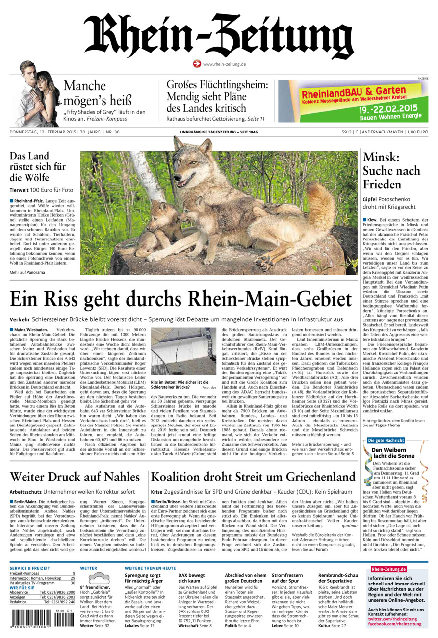 Rhein-Zeitung Andernach & Mayen vom Donnerstag, 12.02.2015