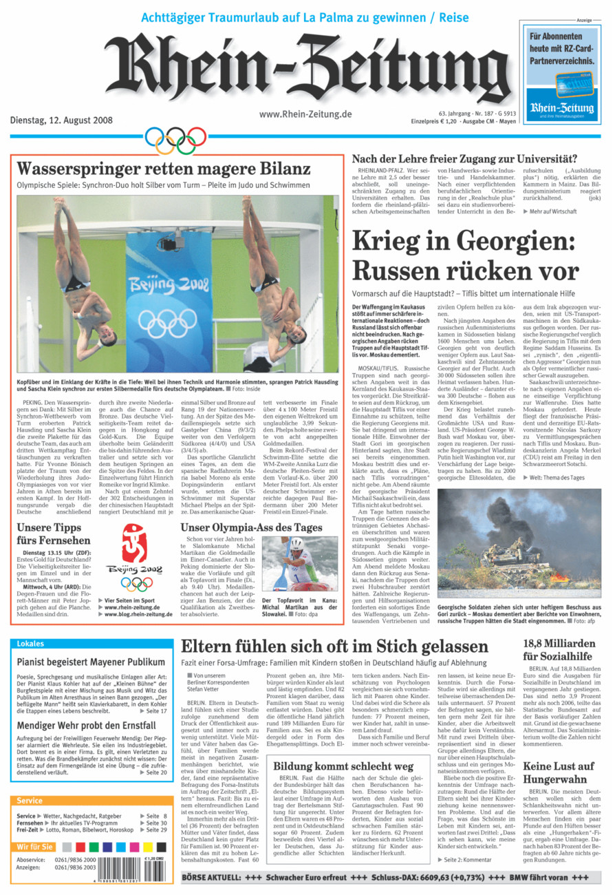 Rhein-Zeitung Andernach & Mayen vom Dienstag, 12.08.2008