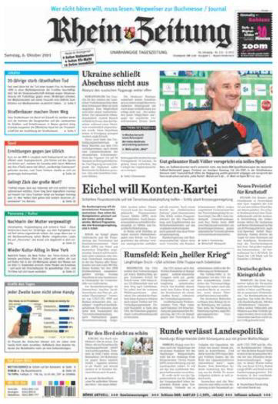Rhein-Zeitung Andernach & Mayen vom Samstag, 06.10.2001
