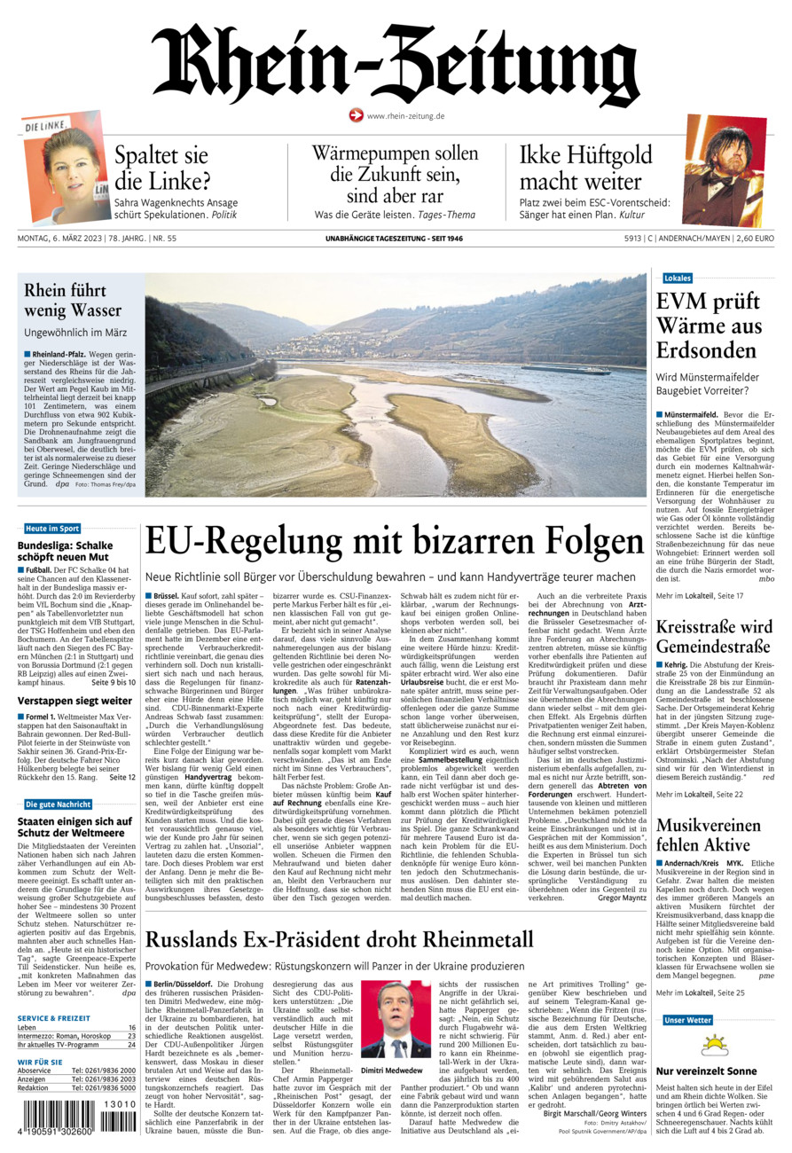 Rhein-Zeitung Andernach & Mayen vom Montag, 06.03.2023