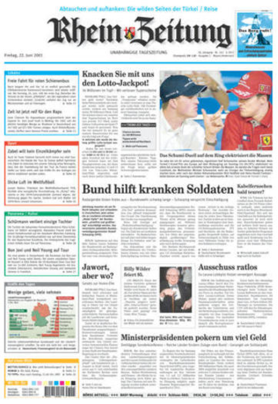 Rhein-Zeitung Andernach & Mayen vom Freitag, 22.06.2001