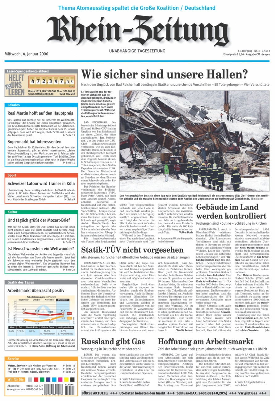Rhein-Zeitung Andernach & Mayen vom Mittwoch, 04.01.2006