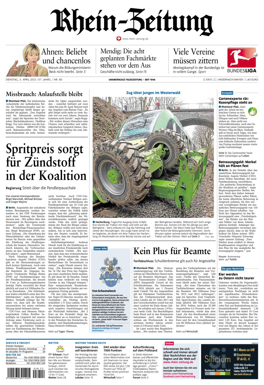 Rhein-Zeitung Andernach & Mayen vom Dienstag, 03.04.2012
