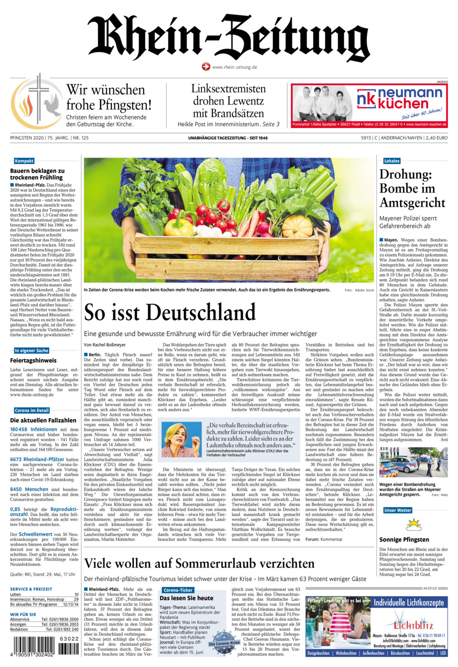 Rhein-Zeitung Andernach & Mayen vom Samstag, 30.05.2020