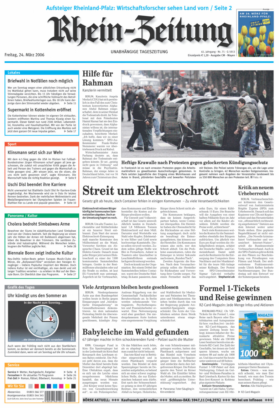 Rhein-Zeitung Andernach & Mayen vom Freitag, 24.03.2006