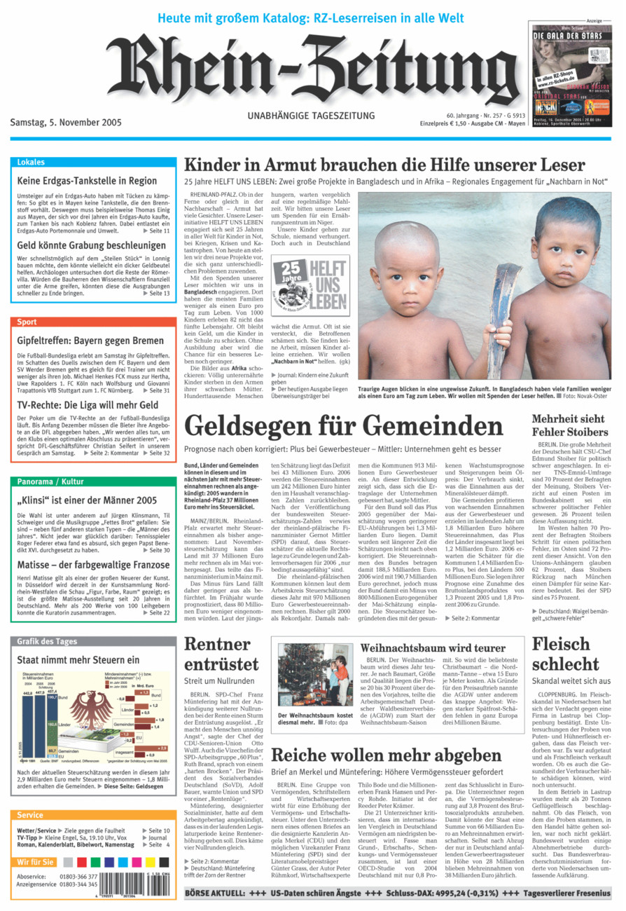 Rhein-Zeitung Andernach & Mayen vom Samstag, 05.11.2005