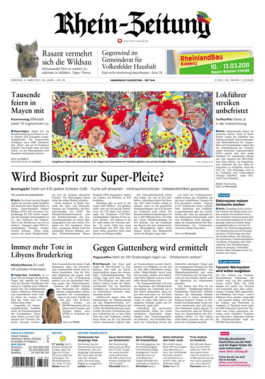 Rhein-Zeitung Andernach & Mayen vom Dienstag, 08.03.2011