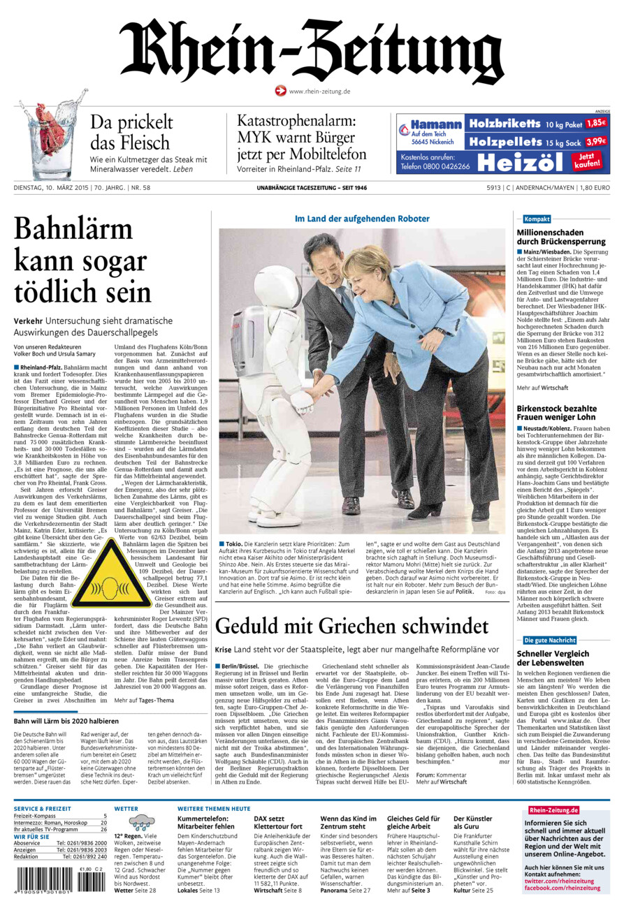 Rhein-Zeitung Andernach & Mayen vom Dienstag, 10.03.2015