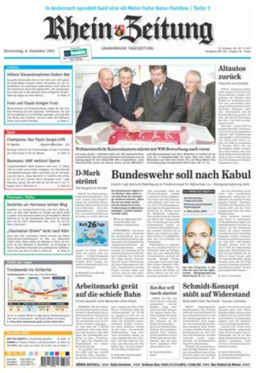 Rhein-Zeitung Andernach & Mayen vom Donnerstag, 06.12.2001