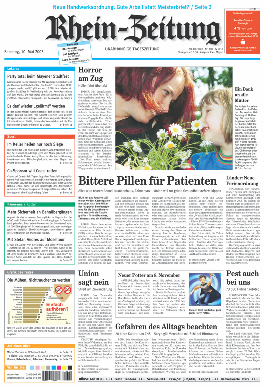 Rhein-Zeitung Andernach & Mayen vom Samstag, 10.05.2003