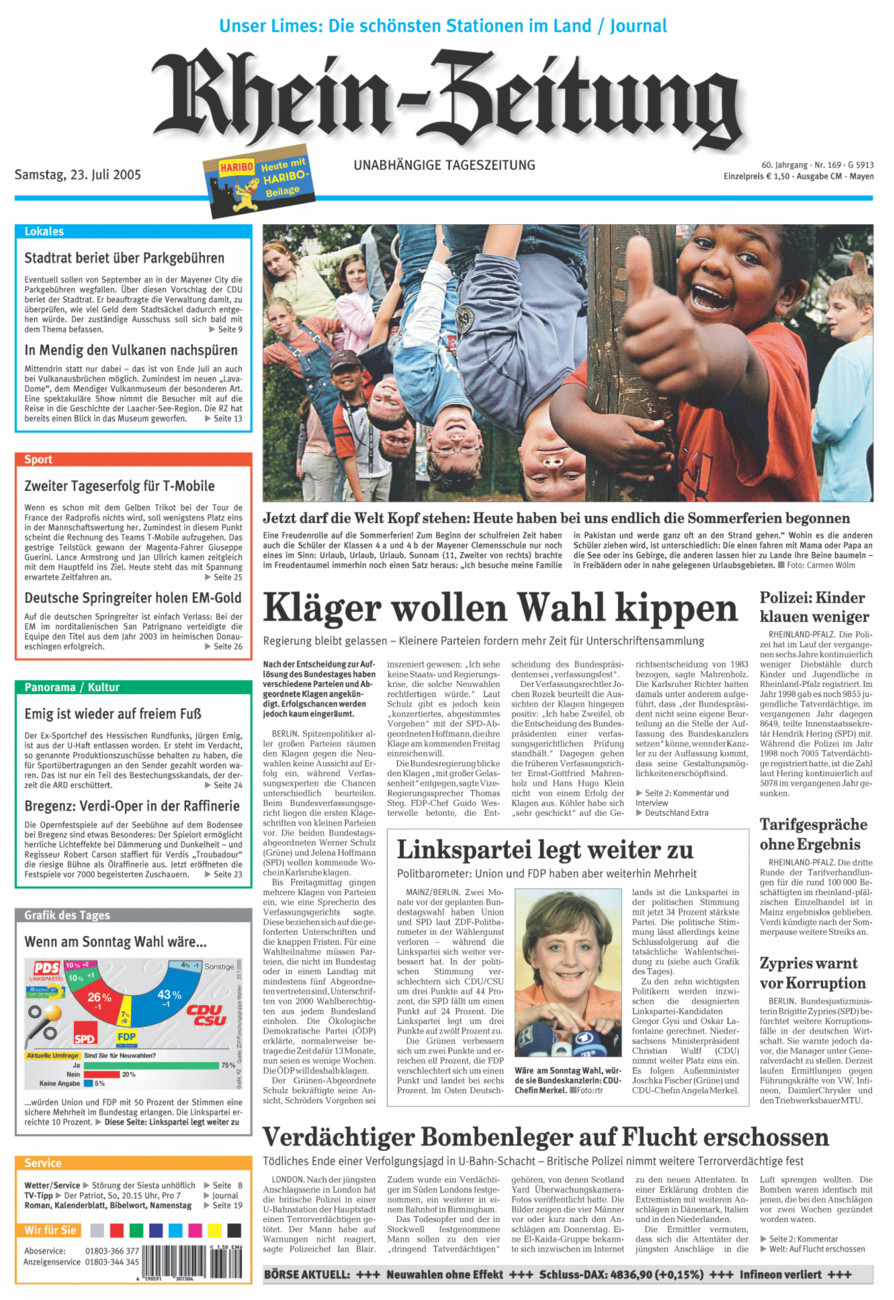 Rhein-Zeitung Andernach & Mayen vom Samstag, 23.07.2005