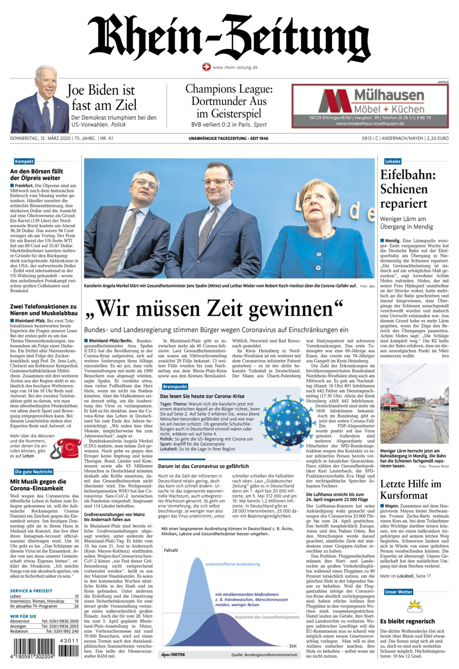 Rhein-Zeitung Andernach & Mayen vom Donnerstag, 12.03.2020