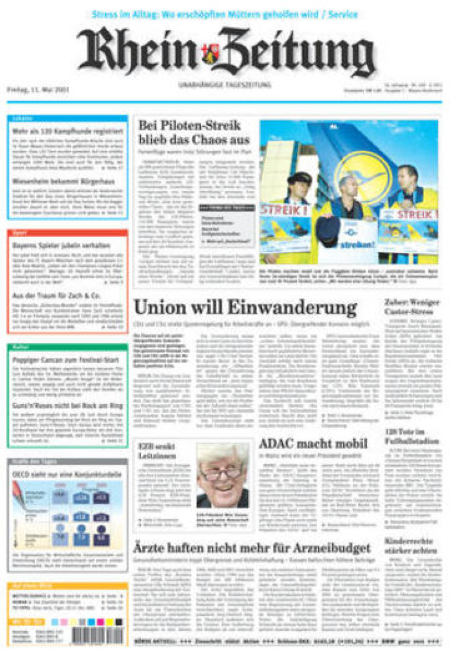 Rhein-Zeitung Andernach & Mayen vom Freitag, 11.05.2001