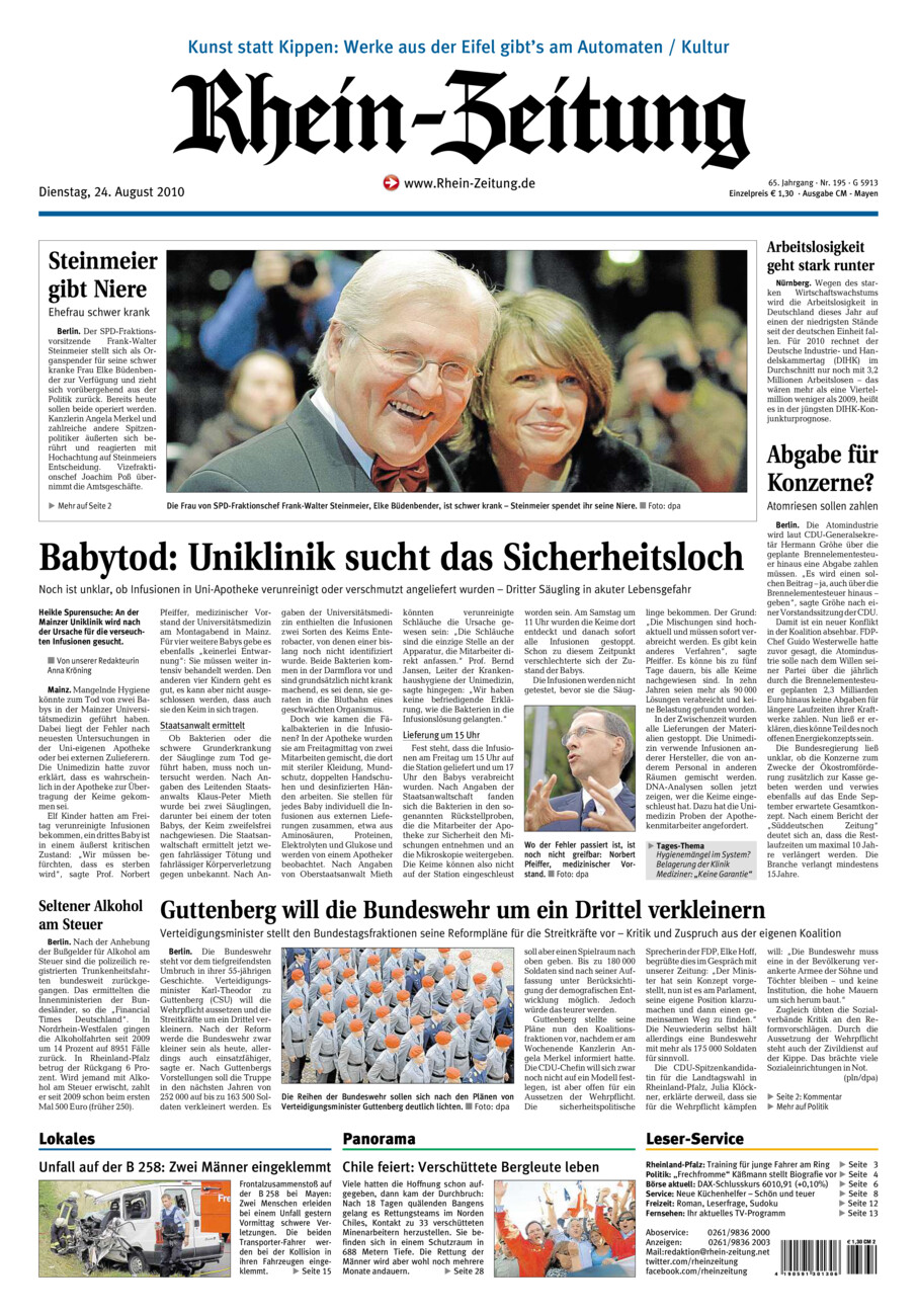 Rhein-Zeitung Andernach & Mayen vom Dienstag, 24.08.2010
