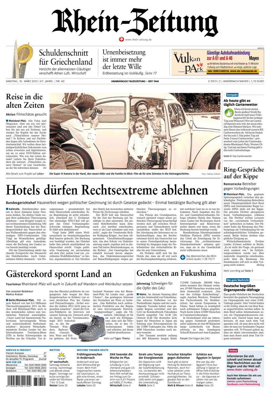Rhein-Zeitung Andernach & Mayen vom Samstag, 10.03.2012