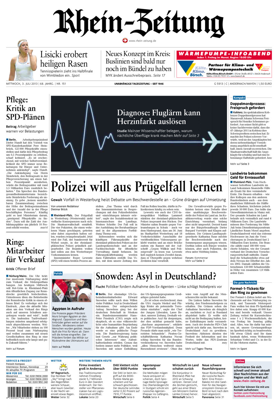 Rhein-Zeitung Andernach & Mayen vom Mittwoch, 03.07.2013