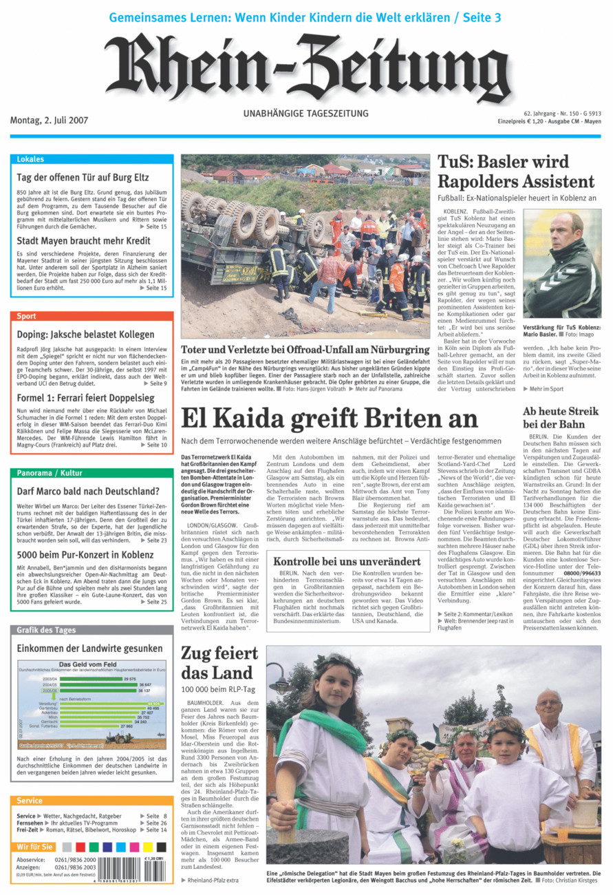 Rhein-Zeitung Andernach & Mayen vom Montag, 02.07.2007