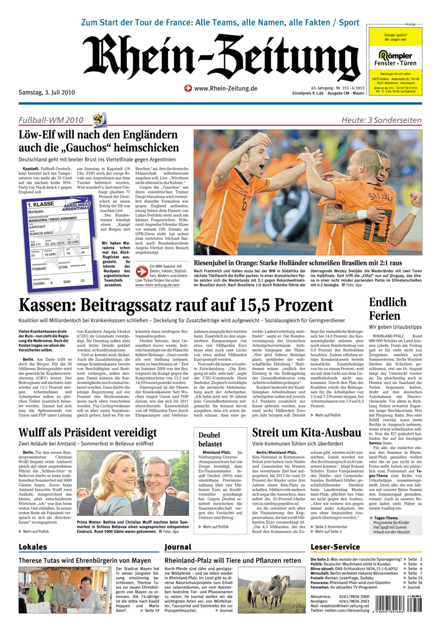 Rhein-Zeitung Andernach & Mayen vom Samstag, 03.07.2010