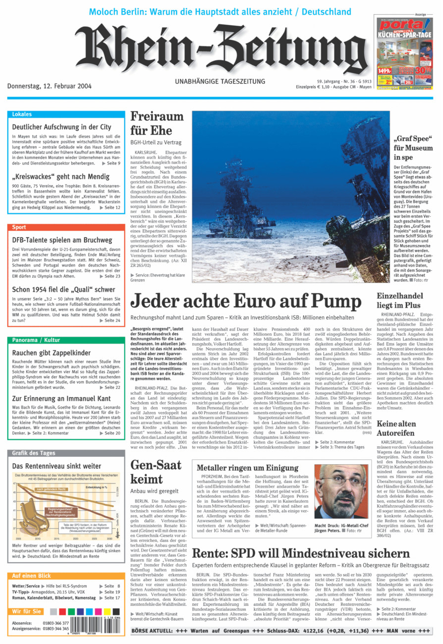 Rhein-Zeitung Andernach & Mayen vom Donnerstag, 12.02.2004