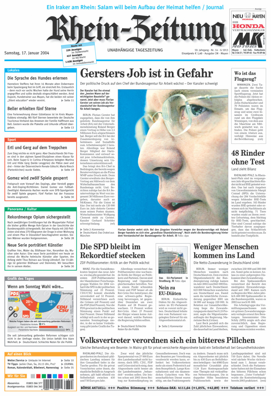 Rhein-Zeitung Andernach & Mayen vom Samstag, 17.01.2004