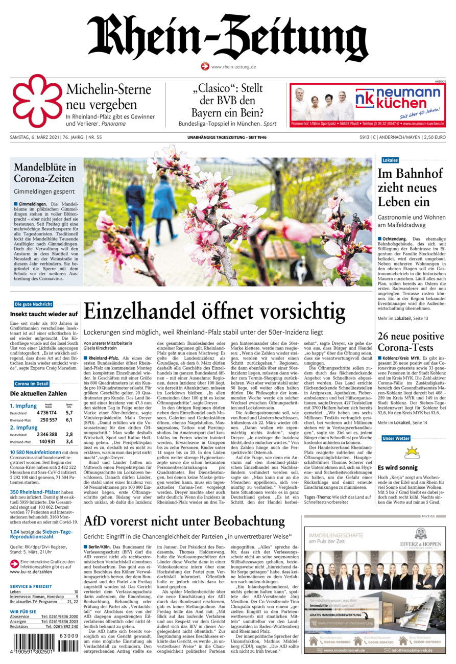 Rhein-Zeitung Andernach & Mayen vom Samstag, 06.03.2021