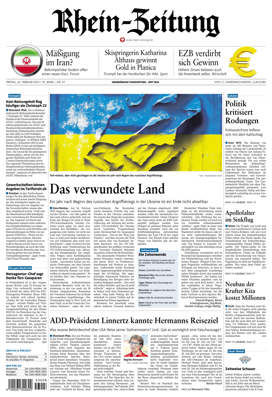 Rhein-Zeitung Andernach & Mayen vom Freitag, 24.02.2023