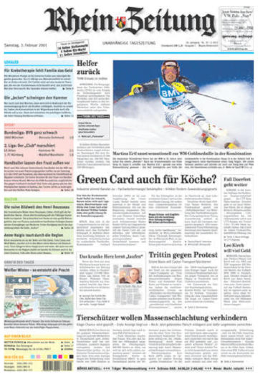 Rhein-Zeitung Andernach & Mayen vom Samstag, 03.02.2001